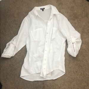 White button-up casual shirt